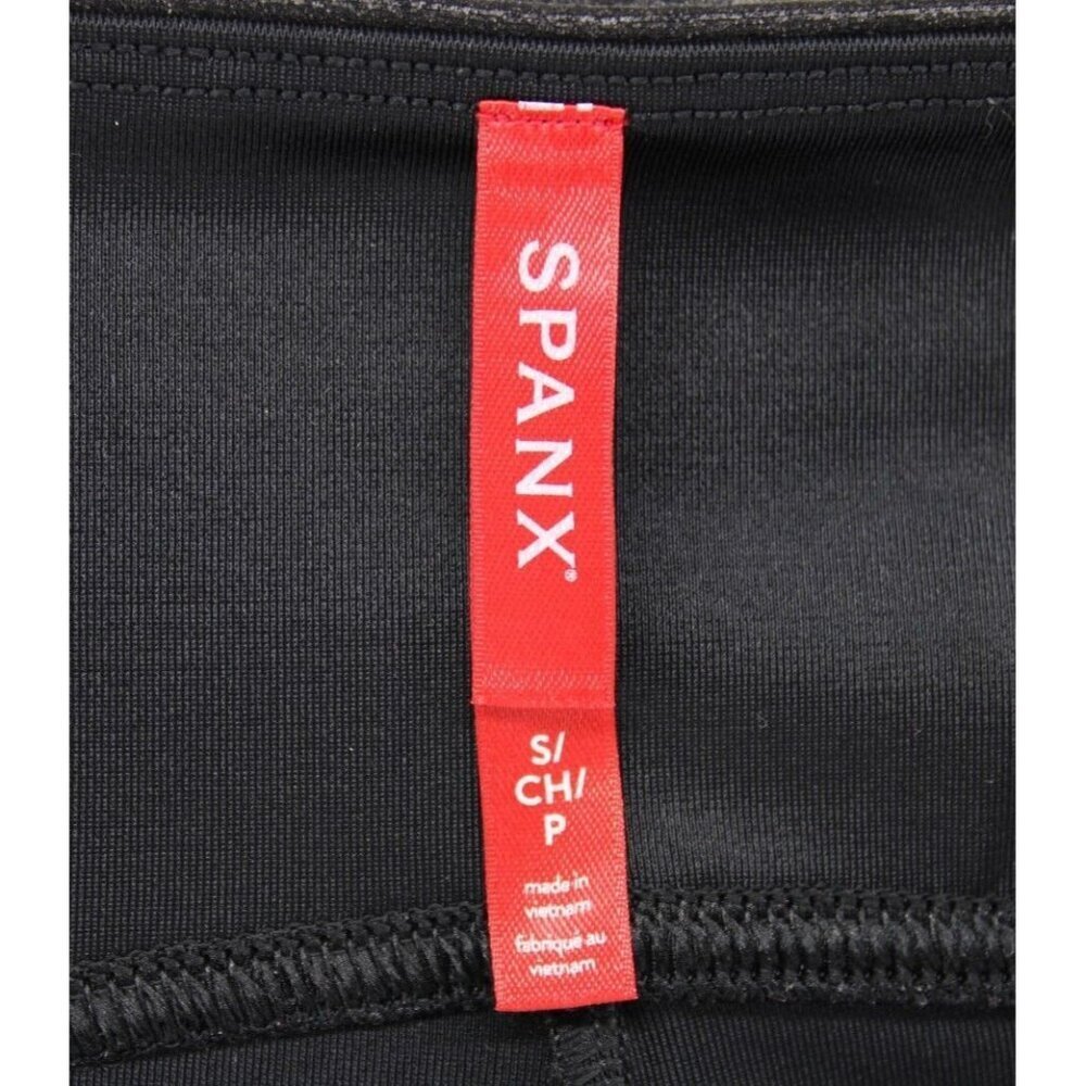 Spanx Women's Faux Leather Moto Leggings Pants Black Stretch Nylon Elastane Sz S - Picture 5 of 7